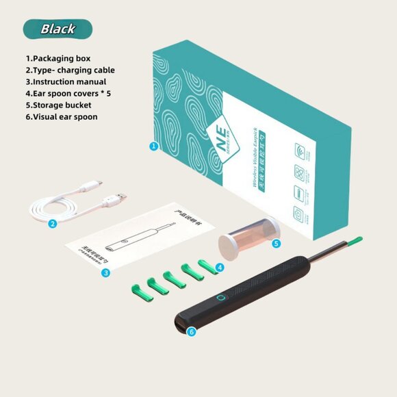 WIFI Portable Visual Ear Wax Removal Tool with Camera Wireless Earpick Cleaner - Picture 3 of 8